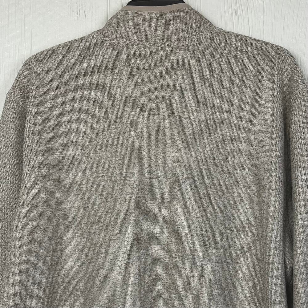 Eddie Bauer quarter snap Pullover Sweater men’s XXL mock collar tan\cream color - Picture 7 of 7
